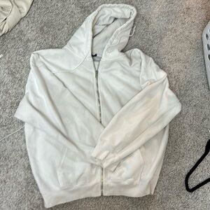 Brandy Melville White oversized Christy Hoodie